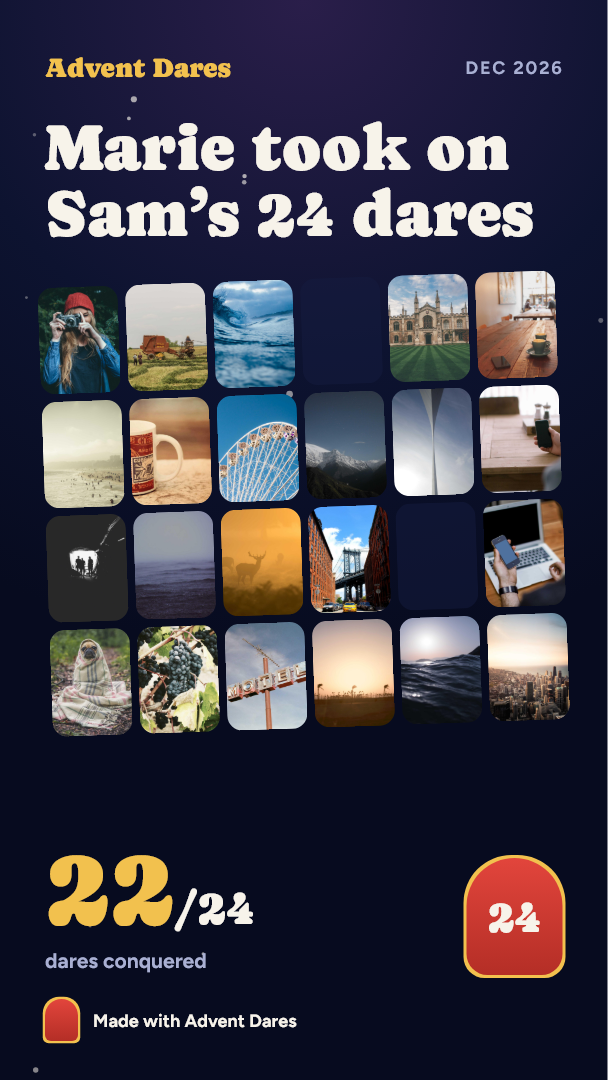 Story grid: all 24 doors with proof photos
